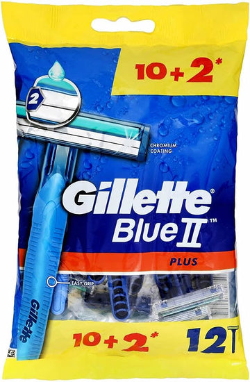 Gillette Blue II Plus Disposable Razors 10 + 2 free Razors